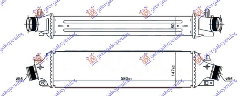 HLADNJAK INTERC. 2.0 JTD DSL(580X150X80)