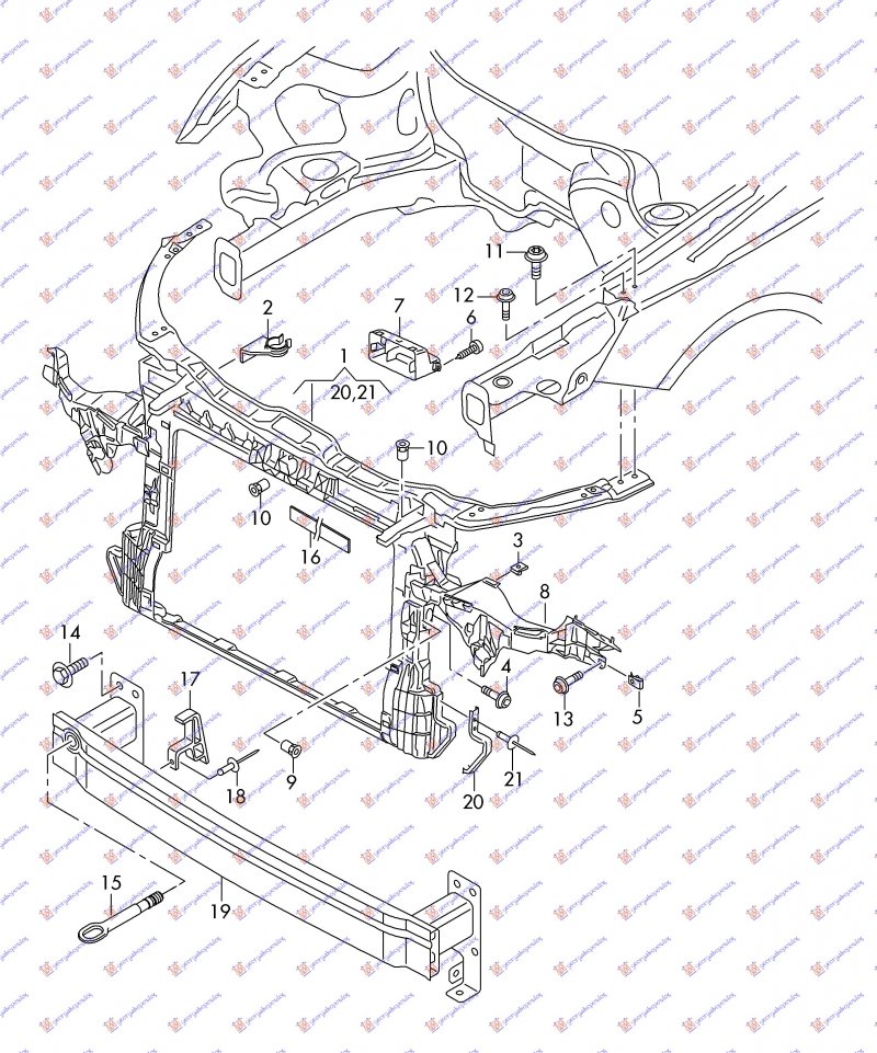 FRONT PANEL 1.2-1.4 PET(122 BHP)-1.6DSL