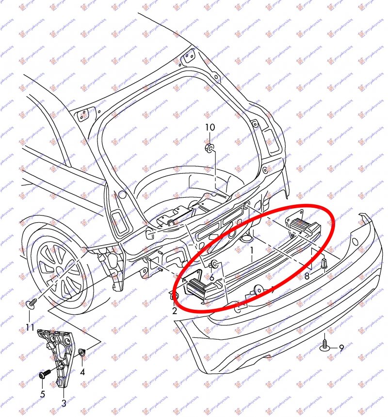 REAR BUMPER REINFORCEMENT (STEEL)