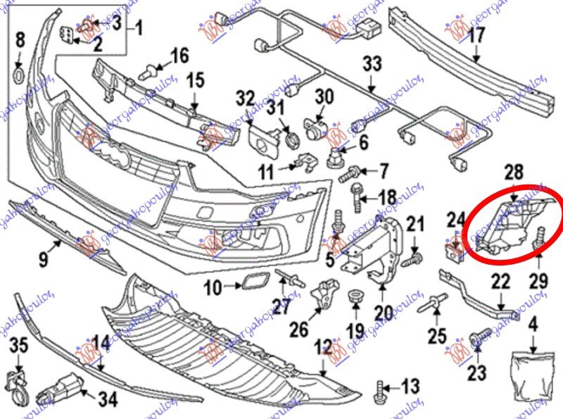 FRONT BUMPER BRACKET SIDE PLASTIC