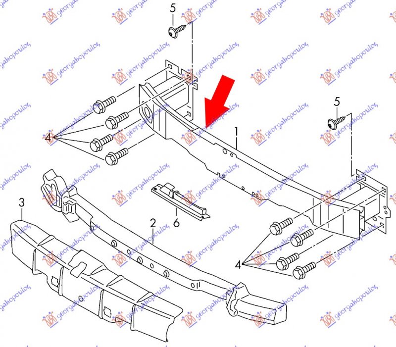 FR. BUMPER REINFORCEMENT (ALUMINIUM)