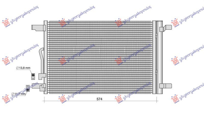 HLADNJAK KLIME 1.0/1.5/2.0 BENZIN - 2.0 DIZEL (535x375x12)