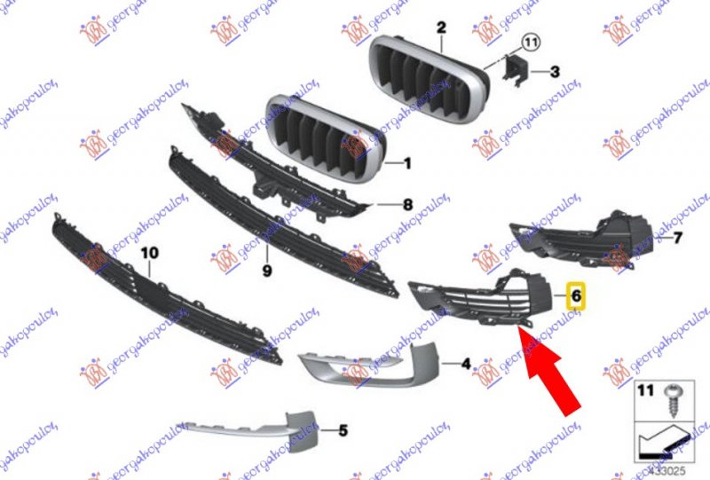 FRONT BUMPER SIDE GRILLE (OPEN)