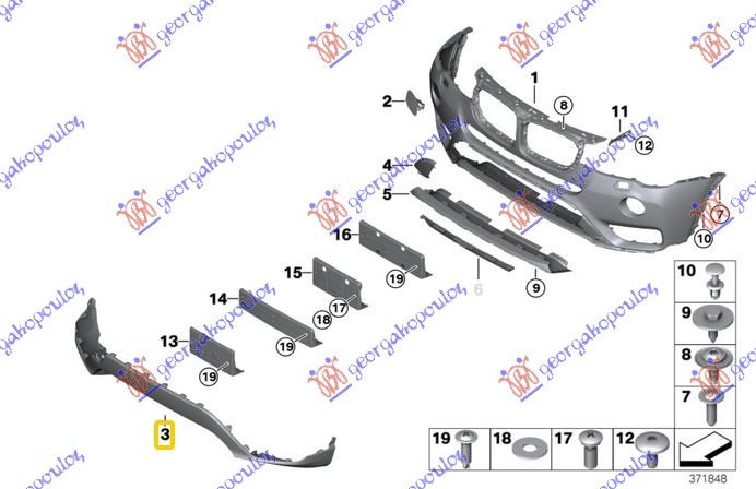 FRONT BUMPER SPOILER (W/PDS)