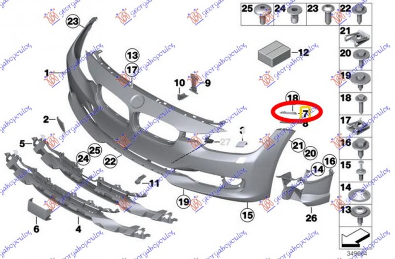 FR. BUMPER SIDE BRACKET UPPER