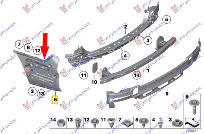 FRONT BUMPER BRACKET SIDE ( GT/F07)