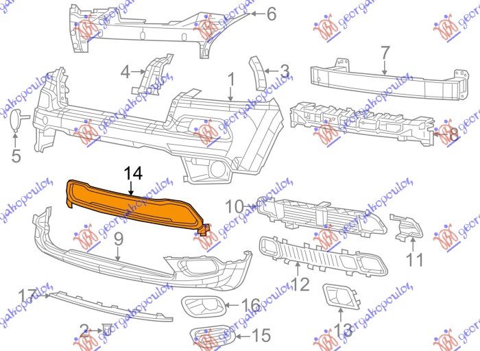 FR. BUMP.GRILLE FRAME CHROME (LIMITED)