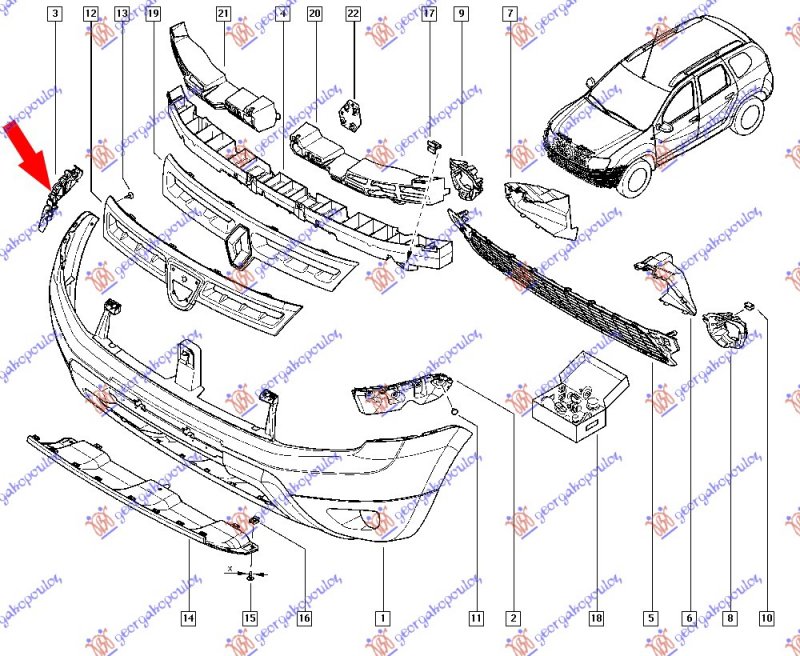 FRONT BUMPER SIDE BRACKET PLASTIC