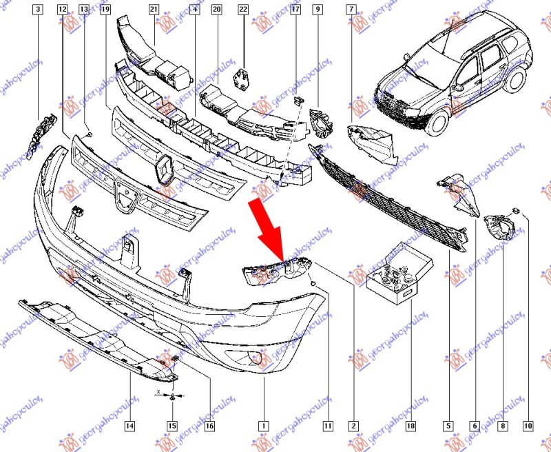 FRONT BUMPER SIDE BRACKET PLASTIC