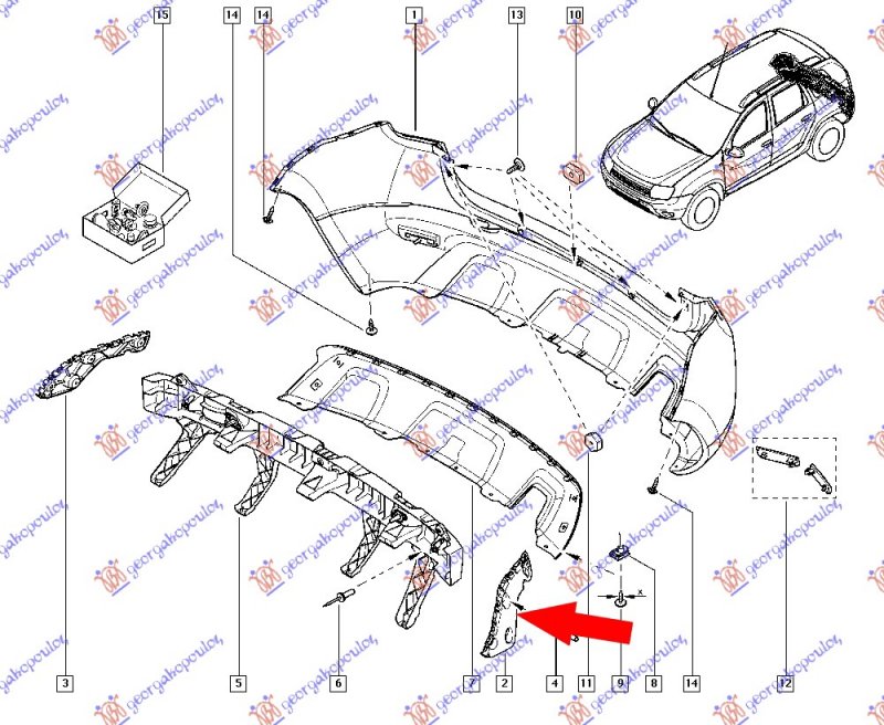 REAR BUMPER SIDE BRACKET PLASTIC