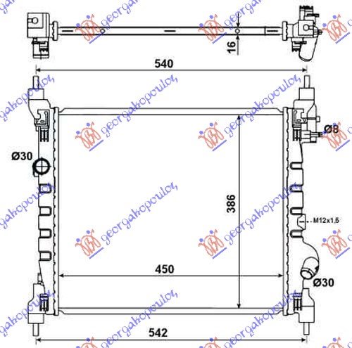 RADIATOR 1,0-1,2i16V (45x39x17)