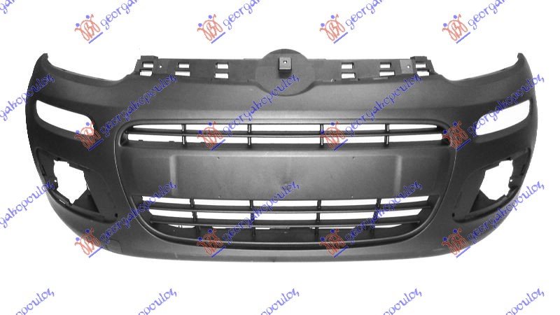 FRONT BUMPER BLACK (FIXED GRILLE)