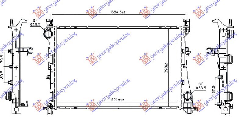 RAD. 1.6 MJTD DIESEL (620x400x26) MAN/AU