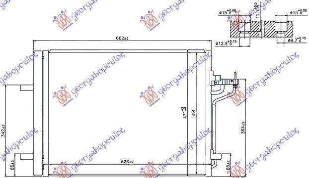 CONDENSER 1,6i-16V-2,0ST-2,0TDCi(58.5x44