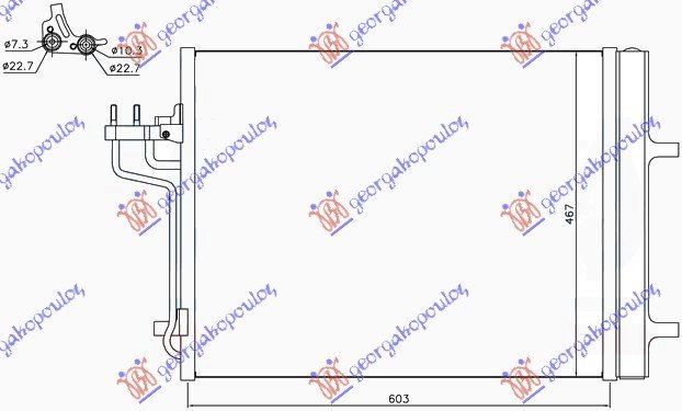 CONDENSER 1,6i 16V TURBO-2,0 TDCi