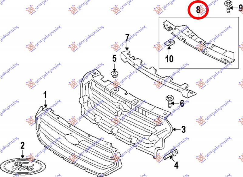 FRONT PANEL UPPER PLASTIC