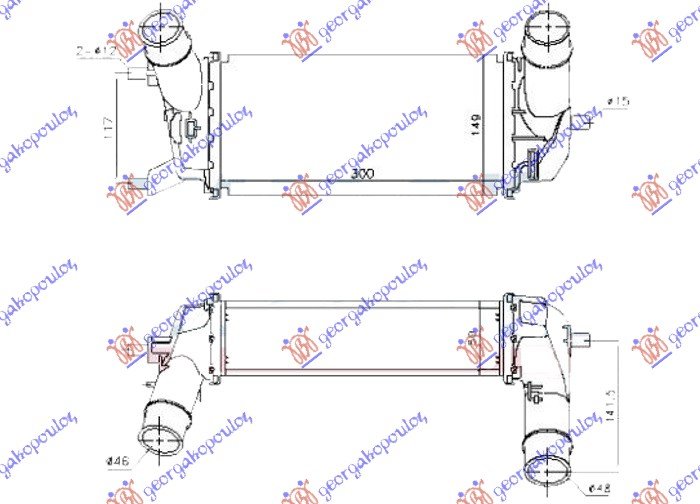 HLAD. INTERC 1.0 ECOBOOST BEN 300x147x80