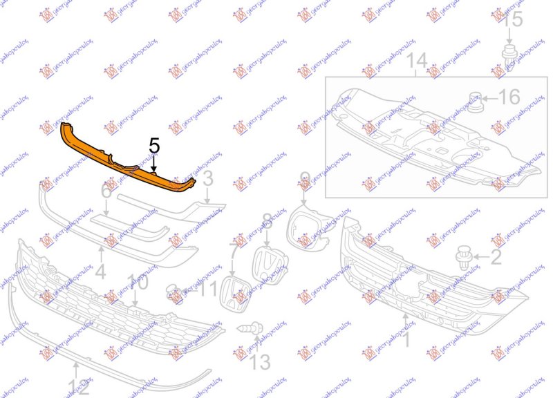 GRILLE MOULDING UPPER