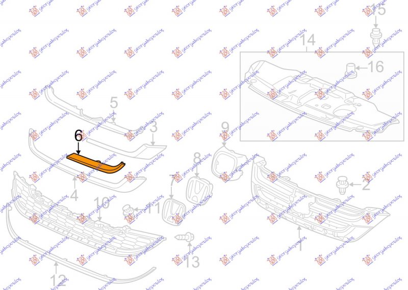 GRILLE SIDE MOULDING UPPER