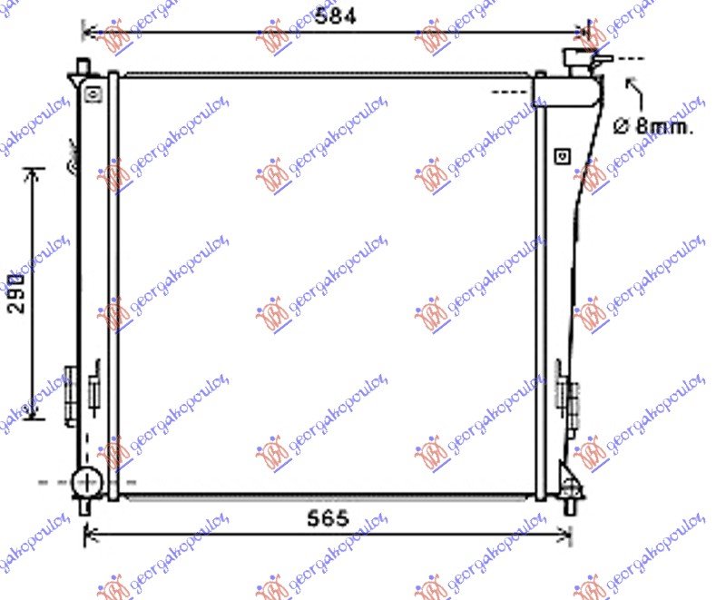 RADIATOR 1.7CRDi +/- A/C M/T (64x46,8)