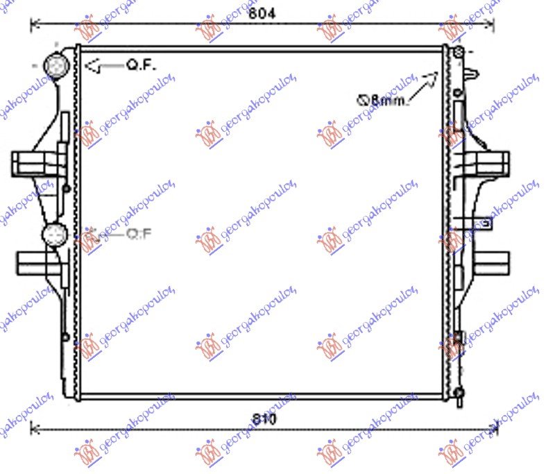 RADIATOR 3.0 T.D (64x60.4x38) M/A