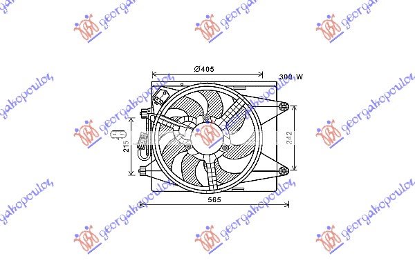 VENTILATOR KOMPLET (+A/C) BEN-DIZ