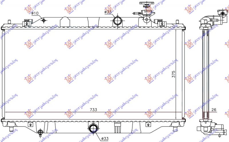 RADIATOR 2.2 CDVi DSL MAN. (375x735x26)