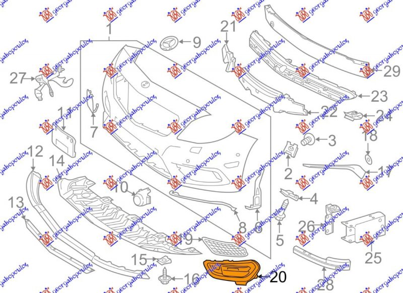 PVC MASKA PRED. BRAN. UNUTRAS.(AMG LINE)