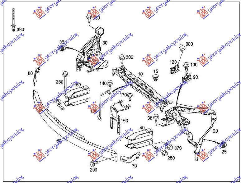 FR. BUMPER BRACKET ALUMINIUM