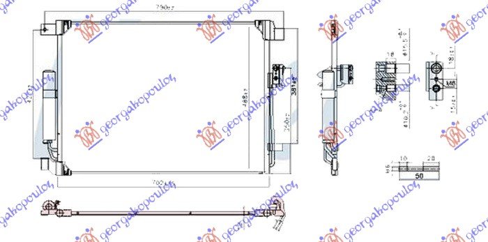 HLADNJAK KLIME 2.3 DIZEL (702x488x12)