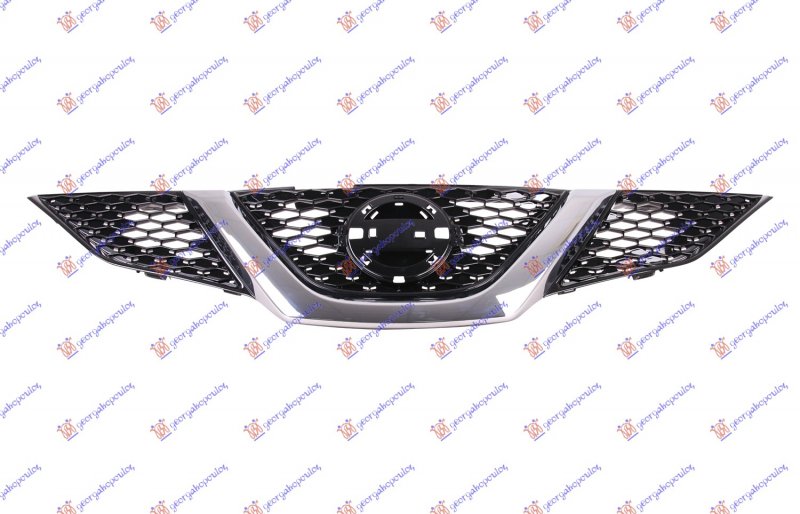 GRILLE BLACK W/CHROME MOULD.