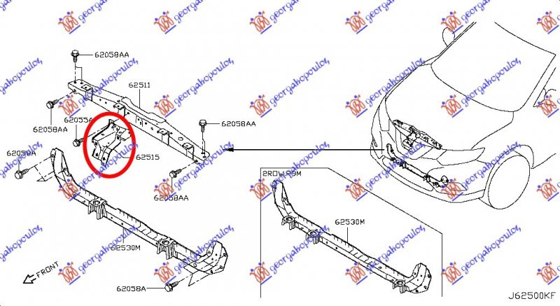 HOOD LATCH SUPPORT