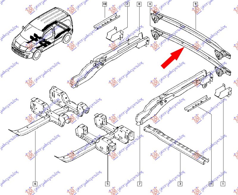 REAR BUMPER REINFORCEMENT STEEL