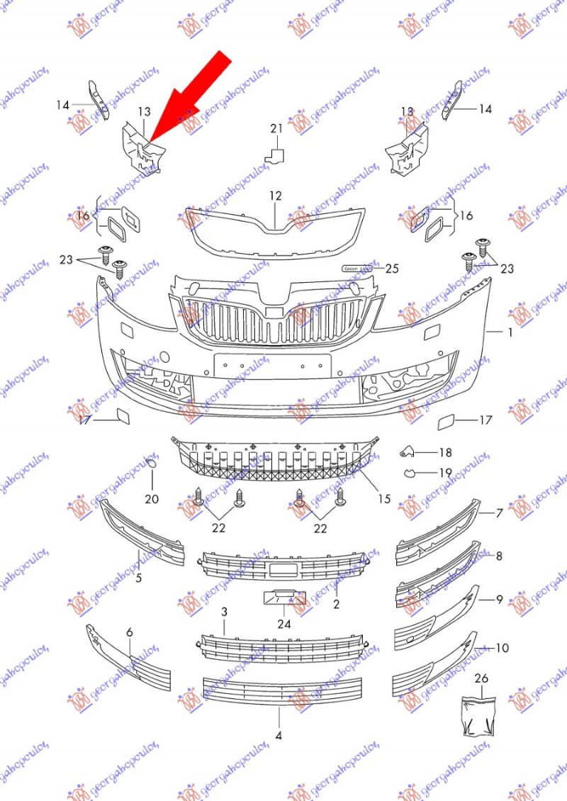 FRONT BUMPER SIDE BRACKET OUTER PLASTIC