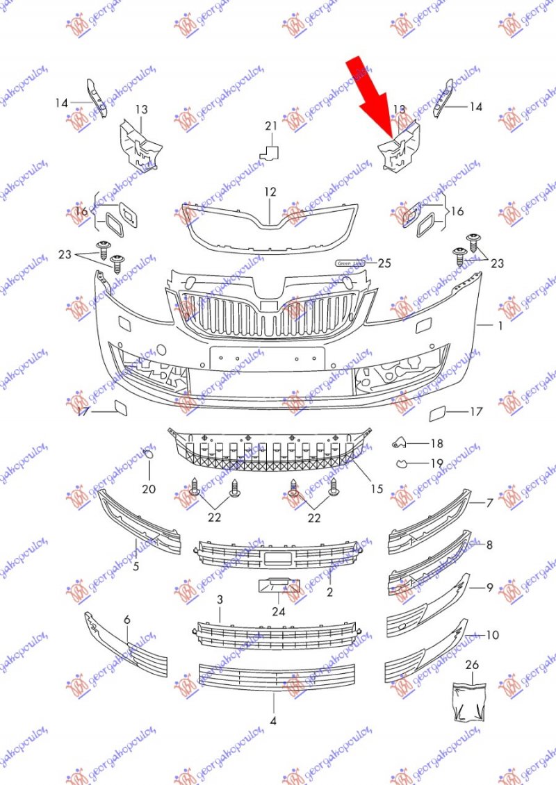 FRONT BUMPER SIDE BRACKET OUTER PLASTIC