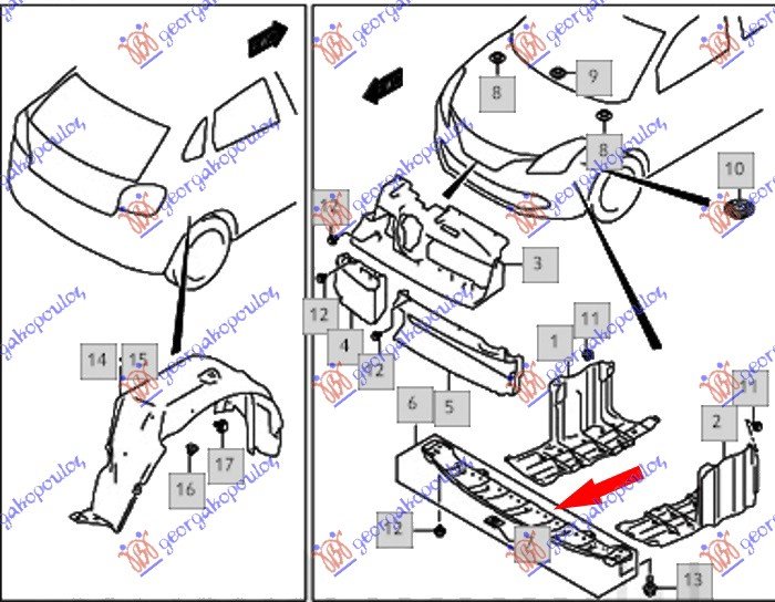 UNDER BUMPER COVER PLASTIC