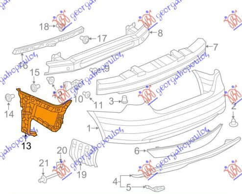 REAR BUMPER SIDE BRACKET PLASTIC