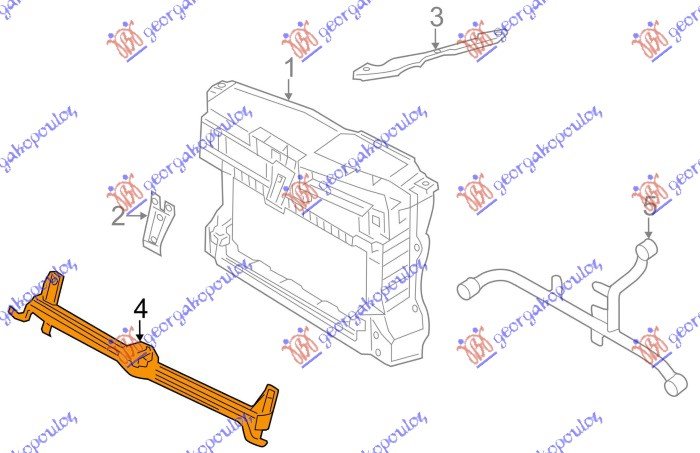 RADIATOR SUPPORT PANEL MIDDLE