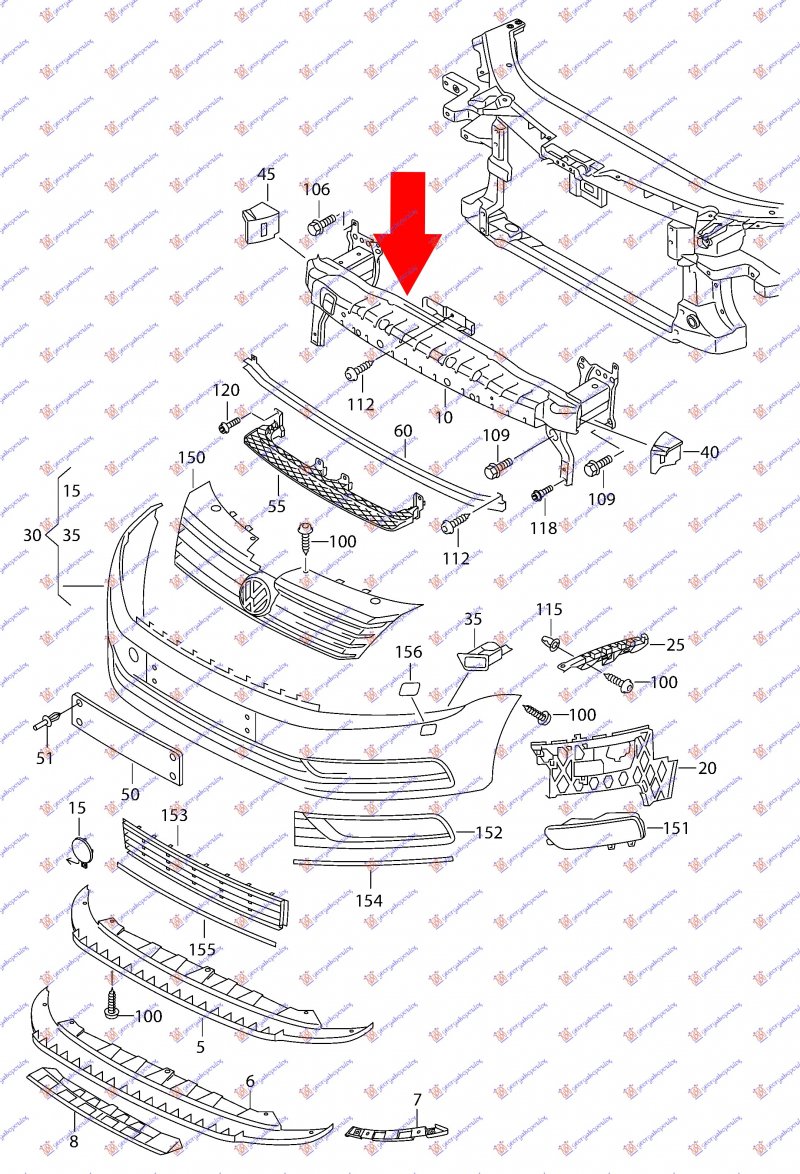 FR. BUMPER REINFORCEMENT (CROSSMEMBER)