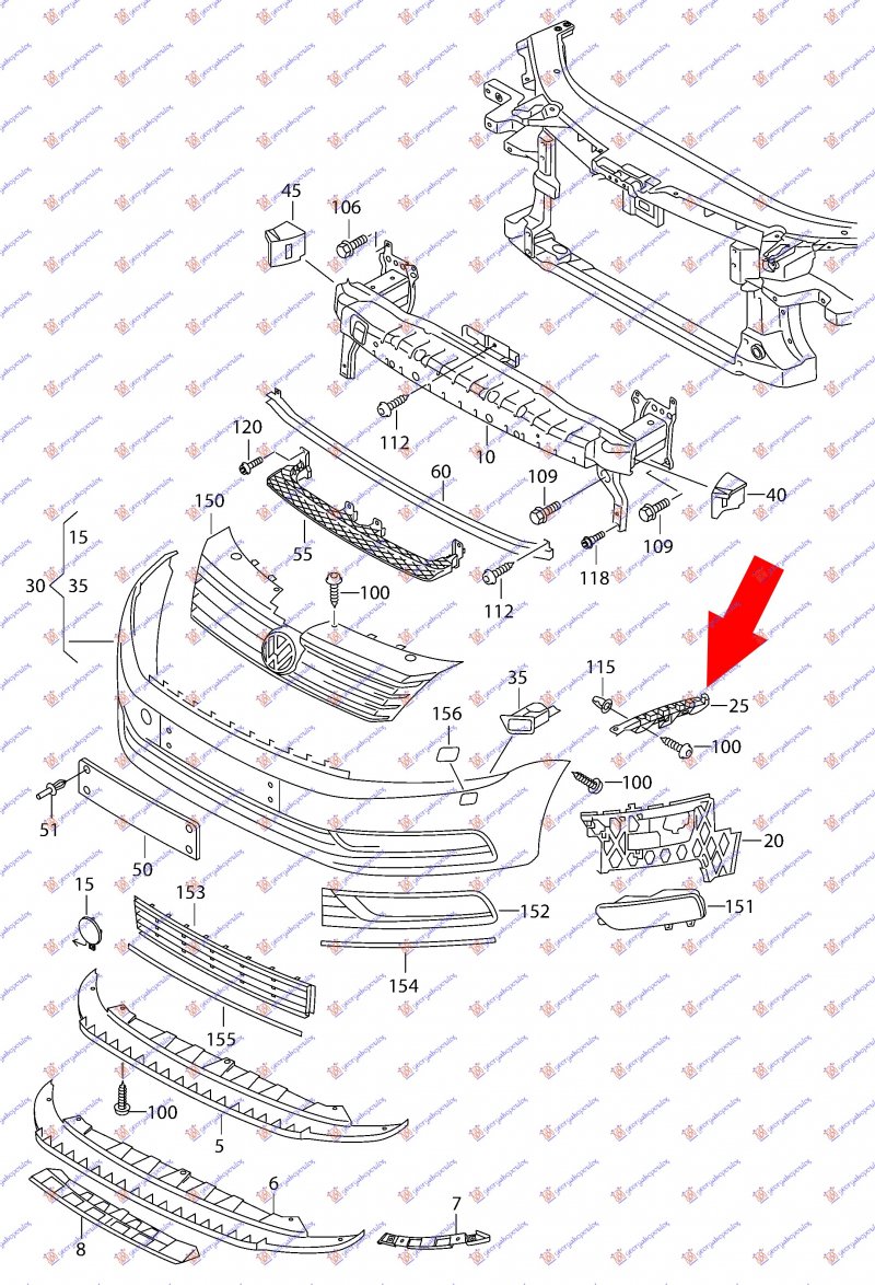 FR. BUMPER SIDE BRACKET UPPER